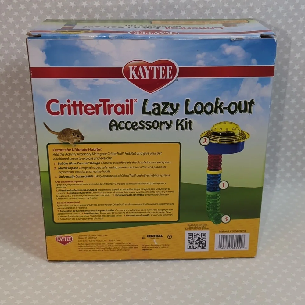 NEW- Kaytee CritterTrail Colorful Look-out Kit